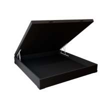 Base para Cama Box Casal Martin Premium com Baú Suede (47x138x188) Preta