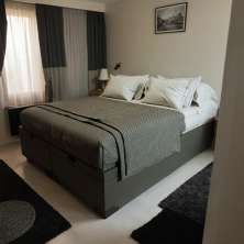 Base para Cama Box Queen Harwin Premium com Baú Linho (47x158x198 cm) Grafite