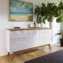 Buffet Anna 4 PT Off White e Nature