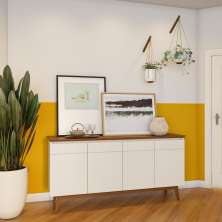 Buffet Cambridge 4 PT Off White e Freijo Touch