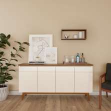Buffet Coventry 4 PT Off White e Freijo Touch