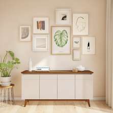 Buffet Manchester 4 PT Off White e Freijo Touch