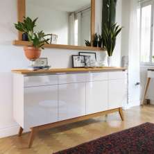 Buffet Nina 4 PT Off White e Nature