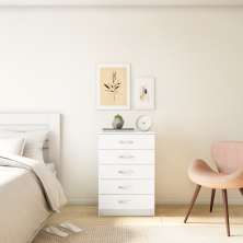 Cômoda Afrodite 5 Gavetas Evidência Branco