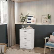 Cômoda Hera 5 Gavetas Evidência Branco