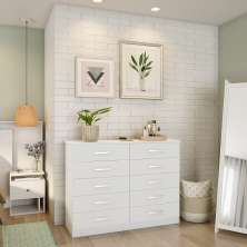 Cômoda Miami 10 Gavetas Branco