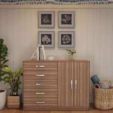 Cômoda Patrício 2 Portas 5 Gavetas Demolição