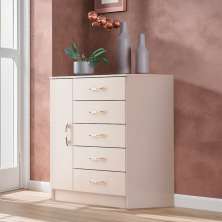 Cômoda Sapateira Ophélia 1 Porta 5 Gavetas Branca