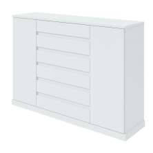 Cômoda Vedra 2 Portas 7 Gavetas Branca