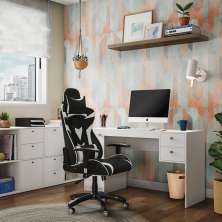 Cadeira Gamer Dexterity Preta e Branca