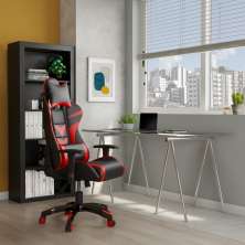 Cadeira Gamer Rakan Preta e Vermelha