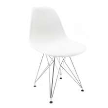 Cadeira de Cozinha Eames Cromada e Branca