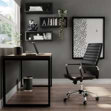 Cadeira de Escritório Diretor Giratória Free Office Preta