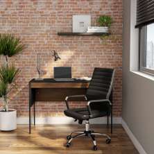 Cadeira de Escritório Diretor Giratória Logic Office Preta