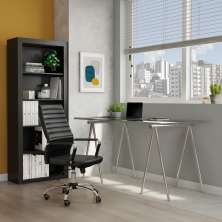 Cadeira de Escritório Diretor Giratória Wholly Office Preta