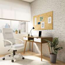 Cadeira de Escritório Presidente Giratória Room Plus Branca