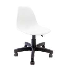 Cadeira de Escritório Secretária Eames Preta e Branca