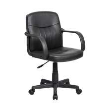 Cadeira de Escritório Secretária Giratória Clean Preta