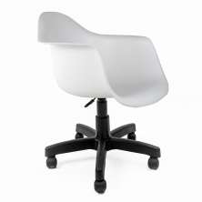 Cadeira de Escritório Secretária Office Preta e Branca