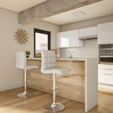 Conjunto com 2 Banquetas Giratórias Fardeen Branco