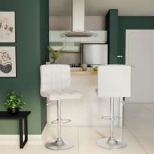 Conjunto com 2 Banquetas Giratórias Faryl Branco