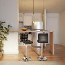 Conjunto com 2 Banquetas Giratórias Fion Preto