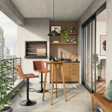 Conjunto com 2 Banquetas Giratórias Pearl Marrom