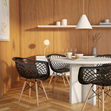 Conjunto com 2 Cadeiras Barcelos Preto