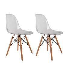 Conjunto com 2 Cadeiras Charles Eames Cristal