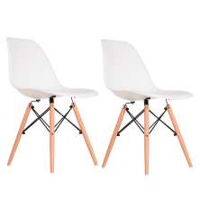 Conjunto com 2 Cadeiras Charles Eames I Branco