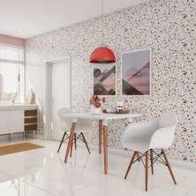 Conjunto com 2 Cadeiras Chester com Braço Branco