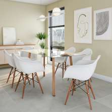 Conjunto com 2 Cadeiras Coventry com Braço Branco