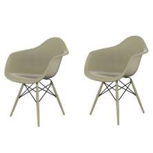 Conjunto com 2 Cadeiras Eames Arm DSW Fendi