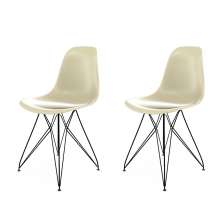 Conjunto com 2 Cadeiras Eames Eiffel Fendi e Preto