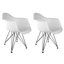 Conjunto com 2 Cadeiras Eiffel Branco