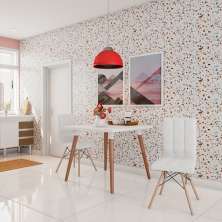 Conjunto com 2 Cadeiras Faryl Eiffel Branco