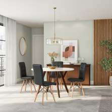 Conjunto com 2 Cadeiras Ferguz Eiffel Preto
