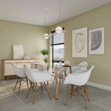 Conjunto com 2 Cadeiras Hull com Braço Branco