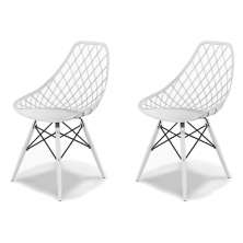 Conjunto com 2 Cadeiras Kaila DSW Branco