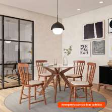 Conjunto com 2 Cadeiras Miami Imbuia