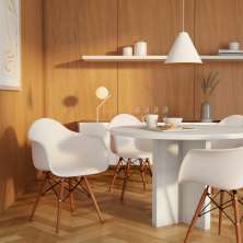 Conjunto com 2 Cadeiras Torquay com Braço Branco