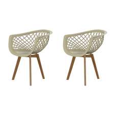 Conjunto com 2 Cadeiras Web Wood Fendi