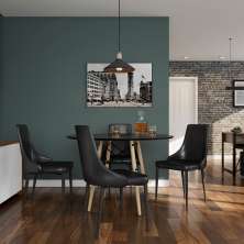 Conjunto com 2 Cadeiras de Jantar Amy Preto