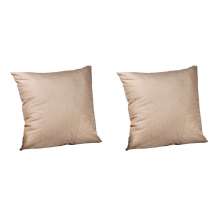 Conjunto com 2 Capas de Almofada Quadrada Candy 45x45 Linho Bege