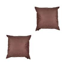Conjunto com 2 Capas de Almofada Quadrada Candy 45x45 Suede Marrom