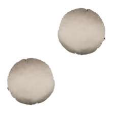Conjunto com 2 Capas de Almofada Redonda Candy 45x45 Suede Bege
