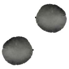 Conjunto com 2 Capas de Almofada Redonda Candy 45x45 Suede Grafite