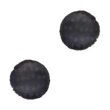 Conjunto com 2 Capas de Almofada Redonda Candy 45x45 Suede Preto