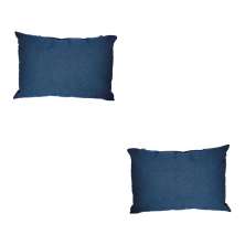 Conjunto com 2 Capas de Almofada Retangular Candy 30x45 Linho Azul Marinho
