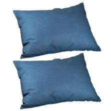 Conjunto com 2 Capas de Almofada Retangular Candy 30x45 Suede Azul Jeans